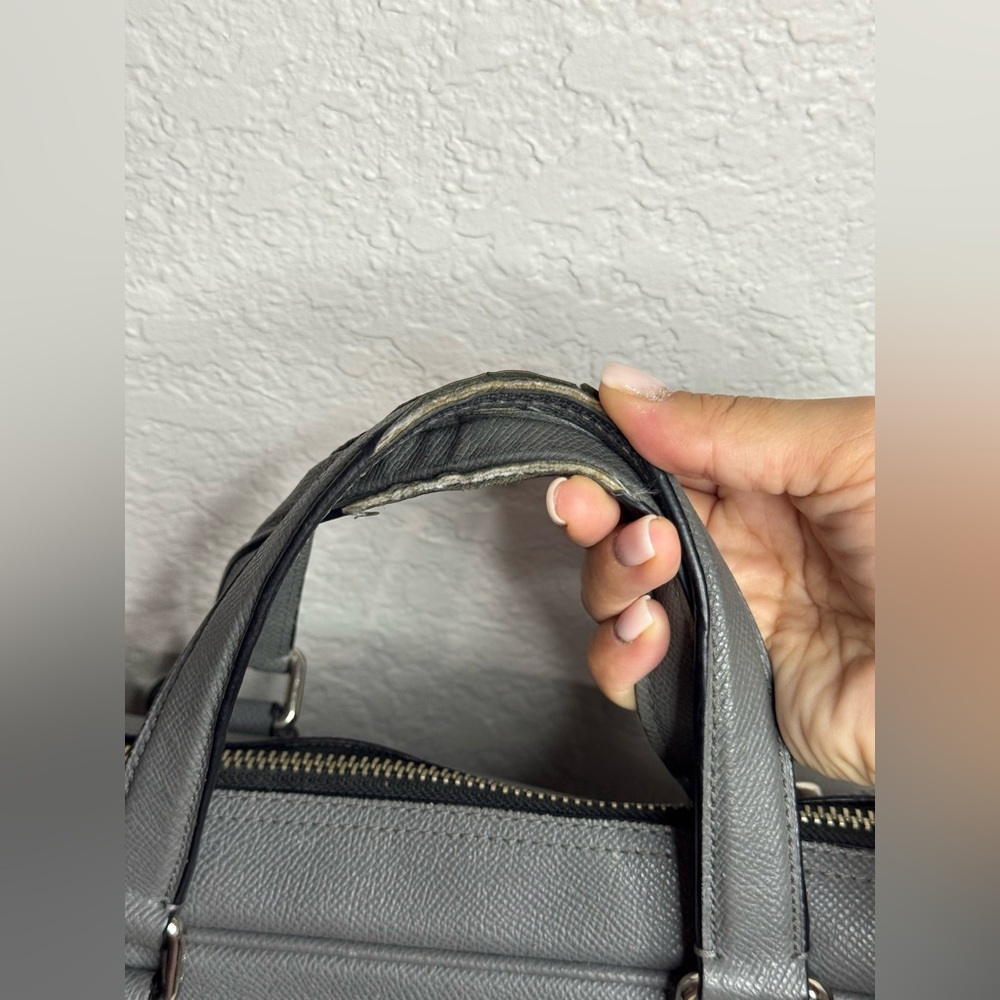 Coach Kennedy Briefcase Grey Saffiano Leather - Picture 6 of 15